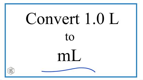 1l to ml Conversion: Precise Measurement Guide
