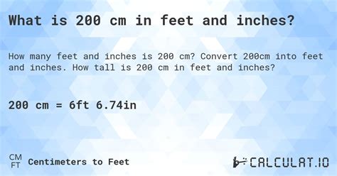 200 cm to feet conversion guide