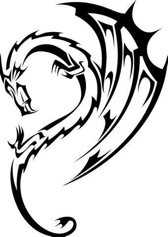 22 Beautiful Tribal Dragon Tattoo