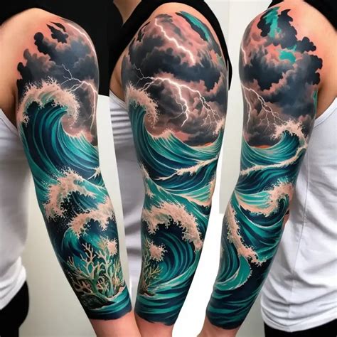 30 Gorgeous Ocean Sleeve Tattoos Ideas