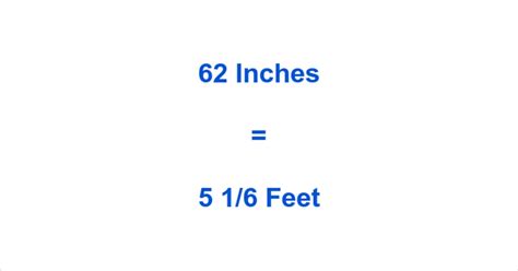 Convert 62 Inches to Feet: Quick Conversion Guide