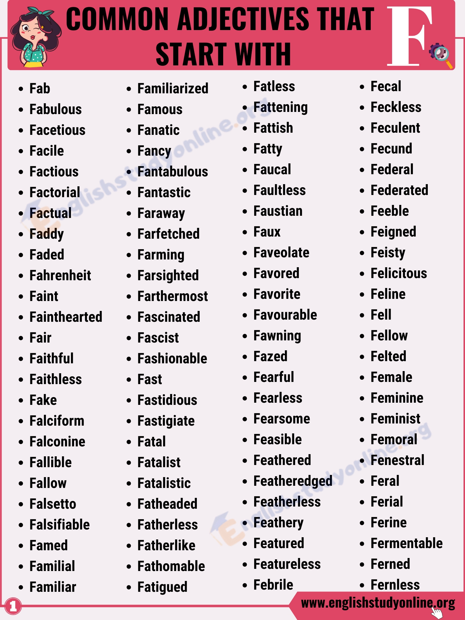 Adjectives Beginning With Y