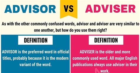 Advisor Vs Adviser