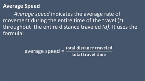 Average Speed Pptx
