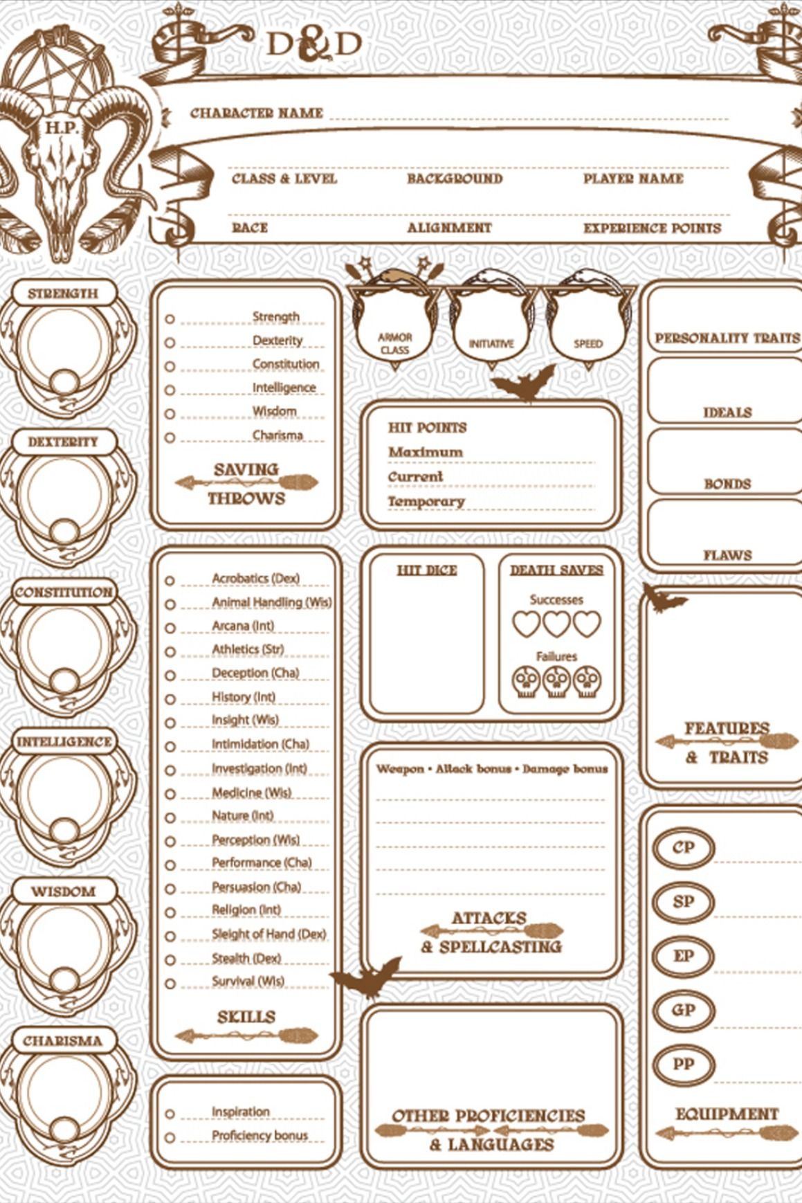 Basic D And D Character Sheet Fillable Guide For 2026