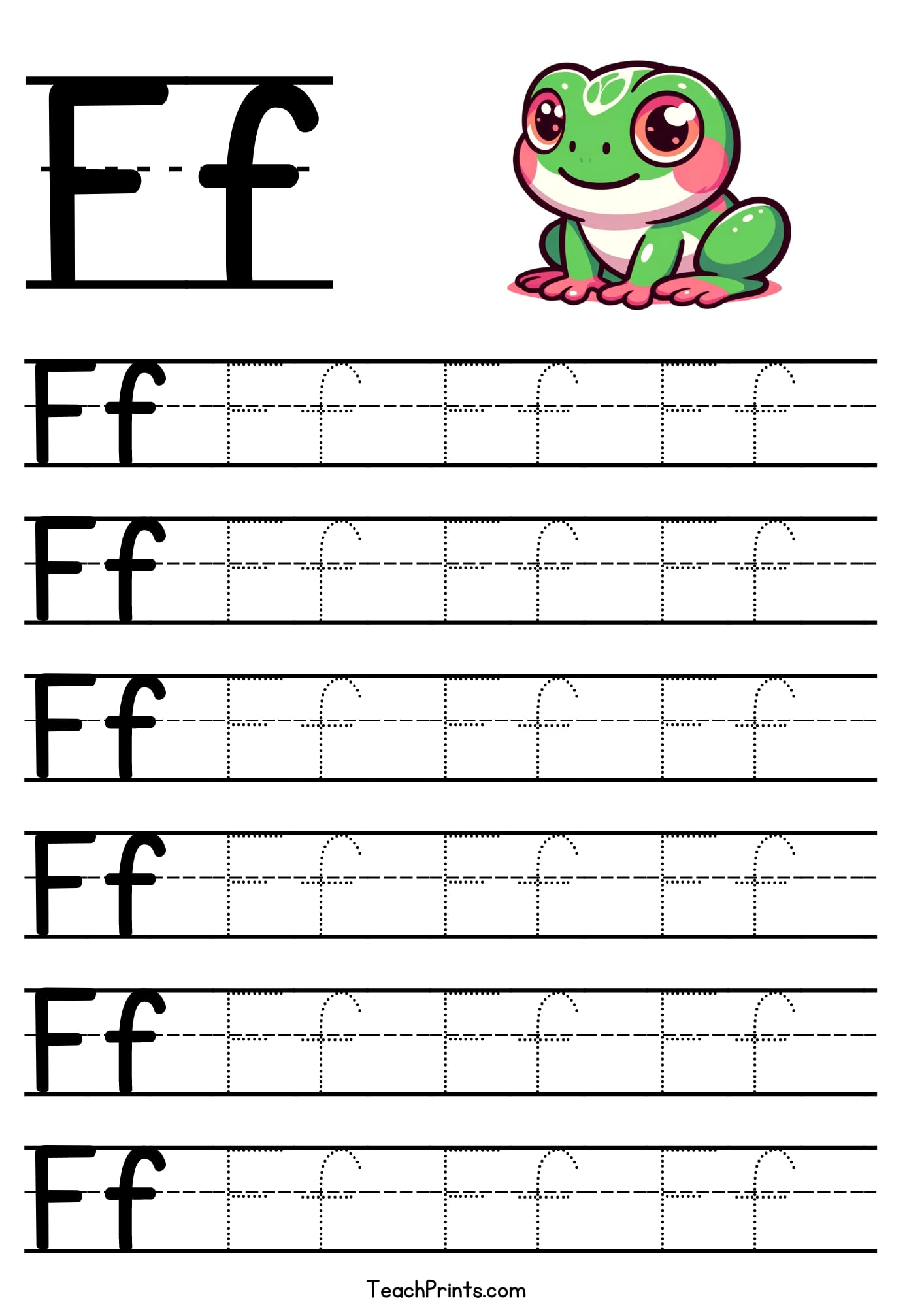 Mastering The Basic Letter F Handwriting Trace