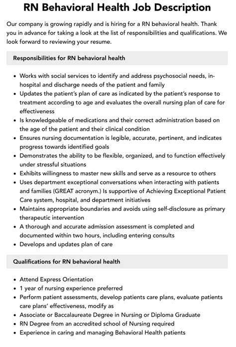 Behavioral Health Rn Jobs