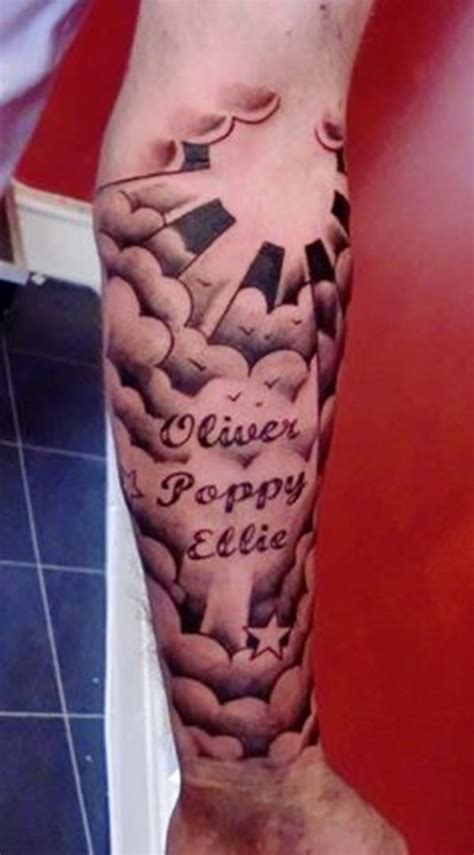 Chest Tattoo Cloud Shading Chest Tattoo Cloud Shading