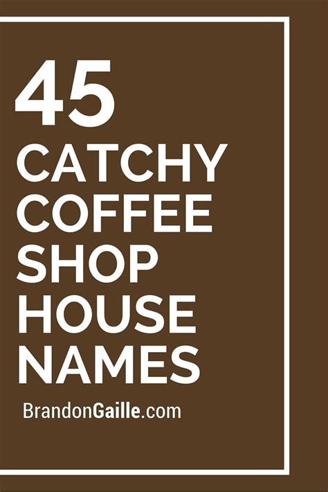 Best Coffee House Names Ideas