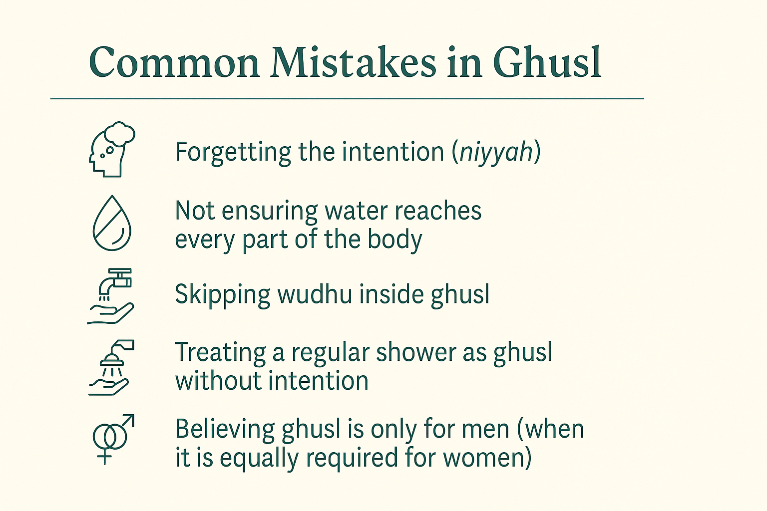 What Are The Common Mistakes In Ghusl And How To Avoid Them