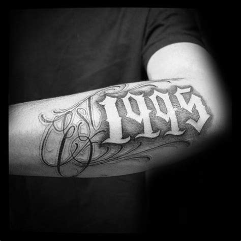 Cool 1995 Negative Space Guys Est Outer Forearm Tattoo Est Tattoos Cool 1995 Negative Space Guys Est Outer Forearm Tattoo Est Tattoos
