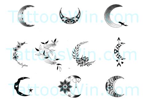 Crescent Tattoo Designs