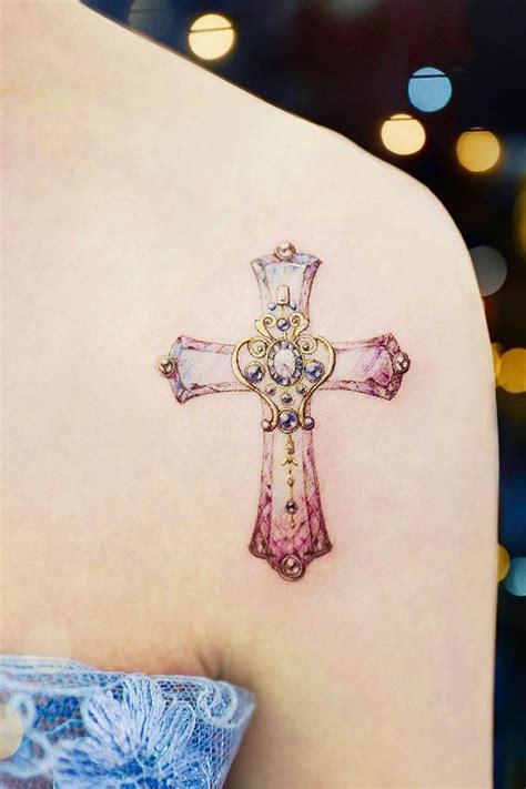 Cross Tattoos For Shoulder Tattoo Style Trends