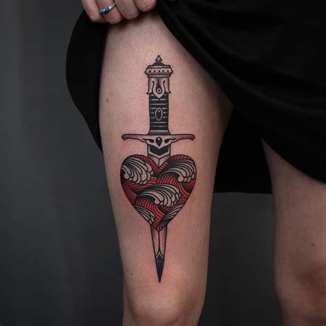 Dagger Heart Tattoo Dagger Heart Tattoo