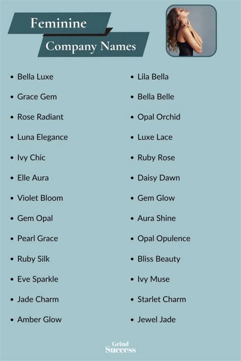 Best Feminine Business Name Ideas