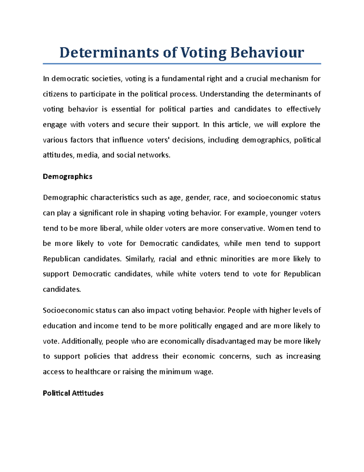 How Does Age Affect Voting Behavior: A Psychology Deep Dive