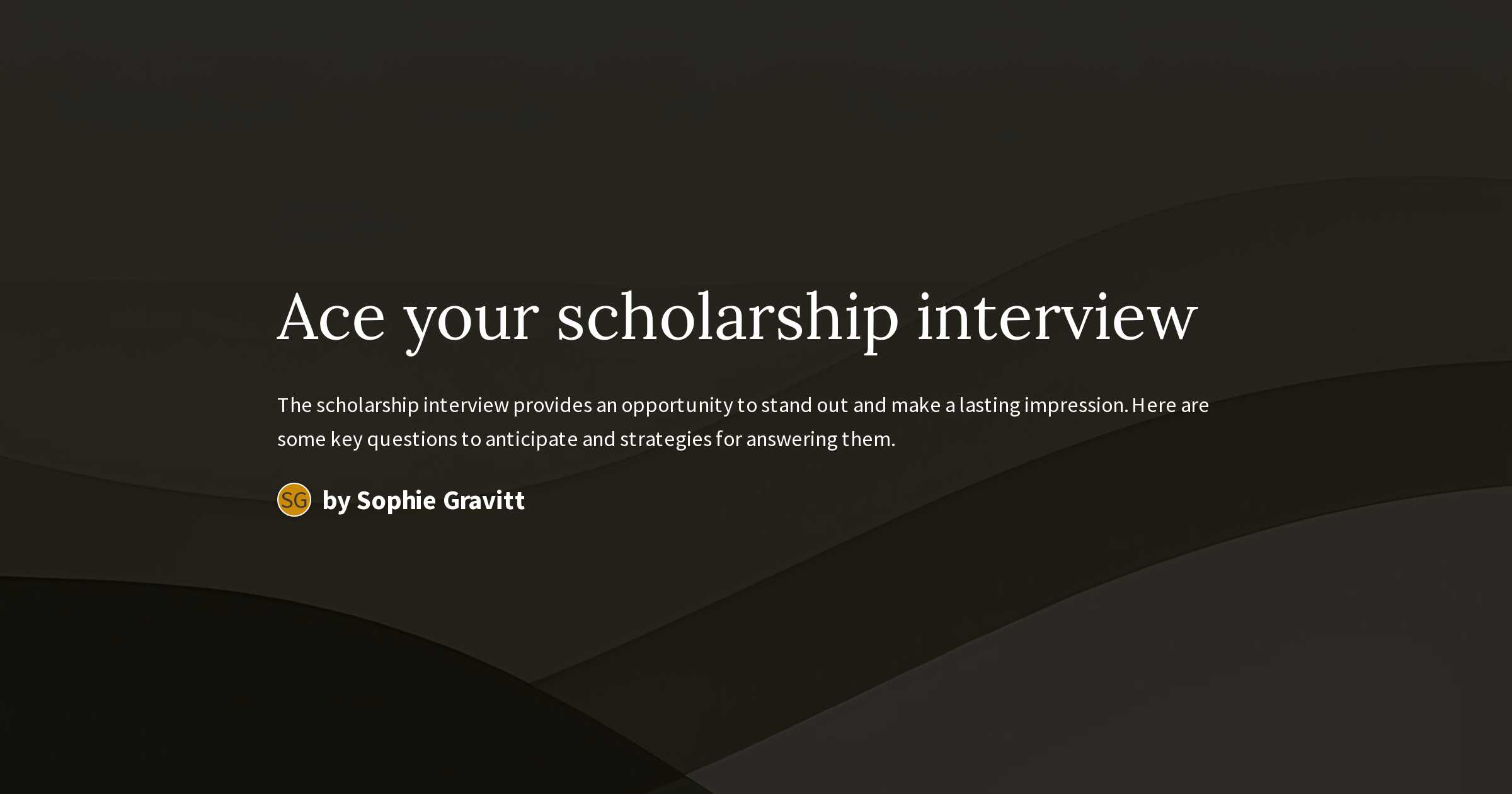 Ace Your Scholarship Interview: The Az Preparation Guide