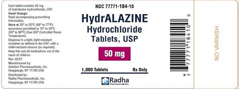 Hydralazine 50 Mg