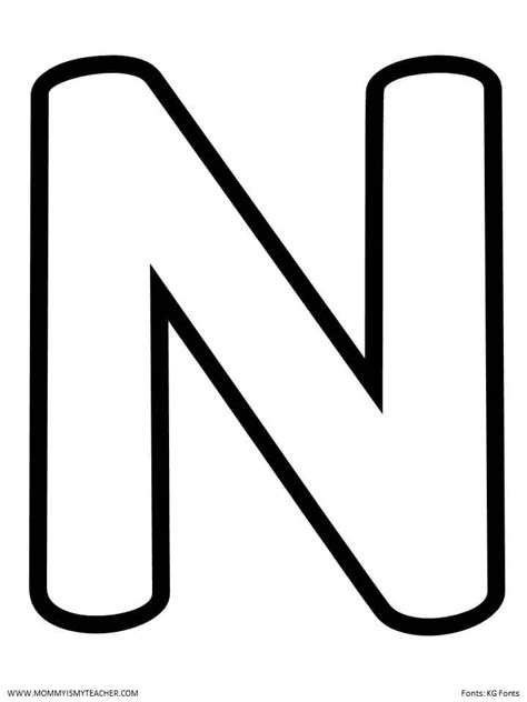 Leter N Outline