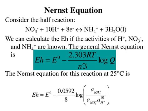 Unlock Nernst Equation Mysteries: Key Chemistry Formula