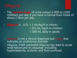 Oliguria Vs Anuria