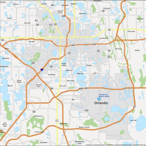 Orlando On Map Exploring Central Florida's Treasure Trove
