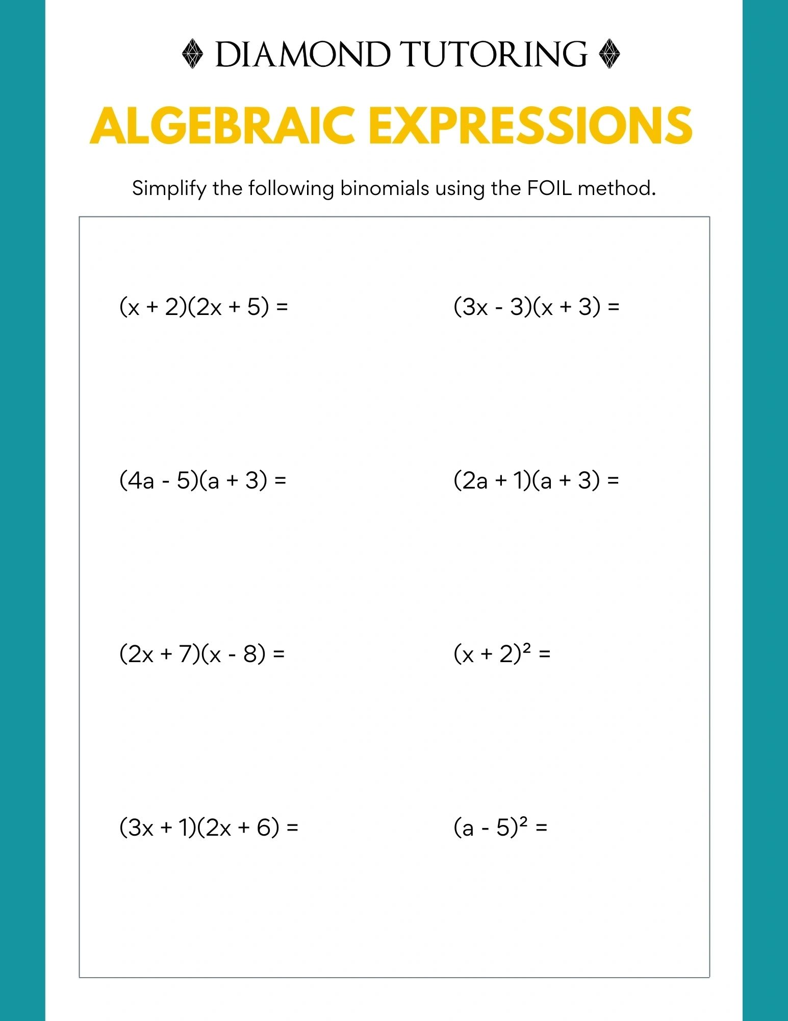 Quadratic Equation Example Problems