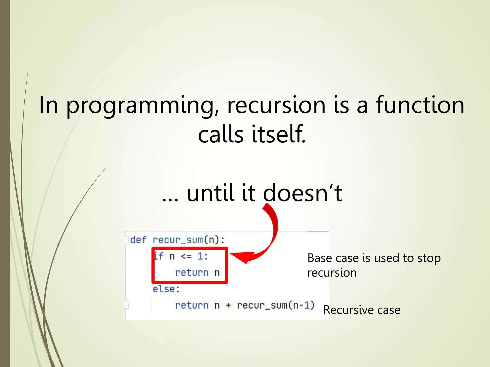 Recursive Rule Formula