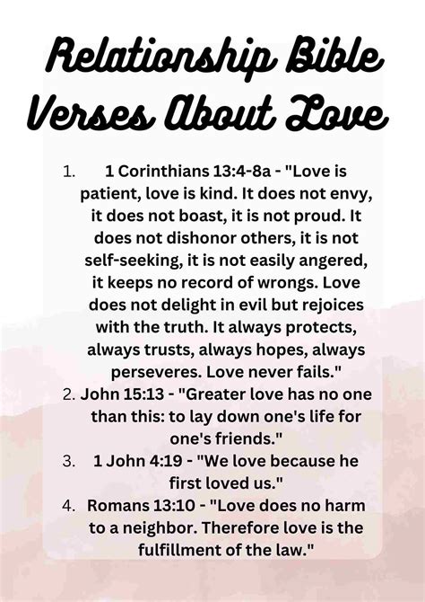 Top Relationship Bible Verses for Lasting Love