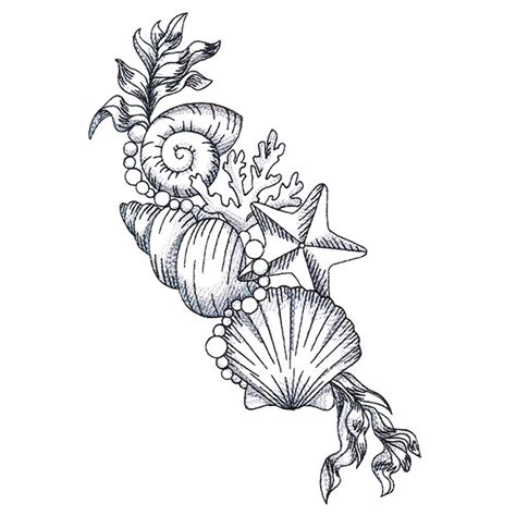 Seashell Treasures Urban Threads Unique And Awesome Embroidery