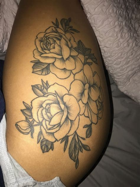 Side Thigh Tattoos Roses Side Thigh Tattoos Roses