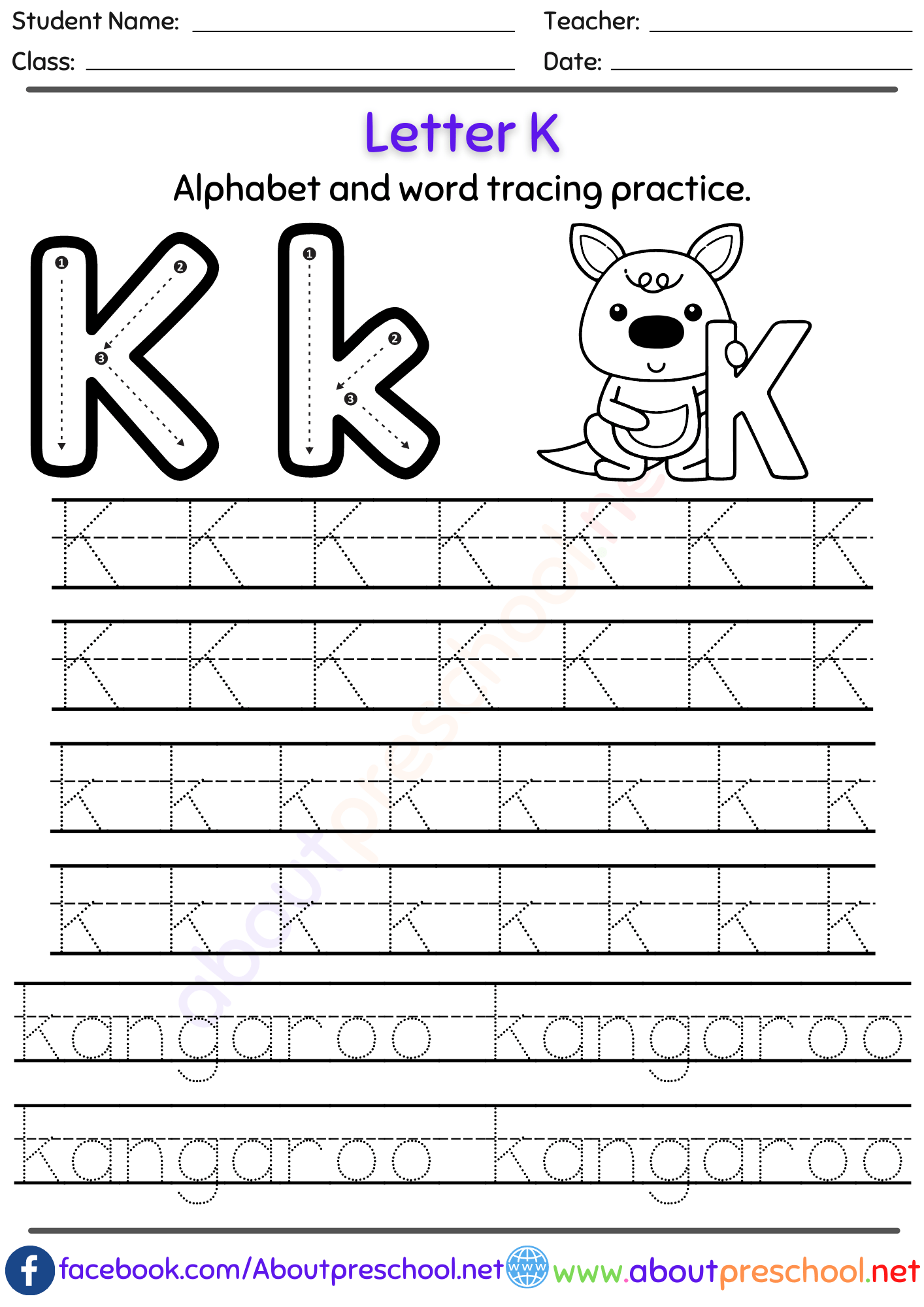 Spark Early Literacy With This Small Letter K Worksheet