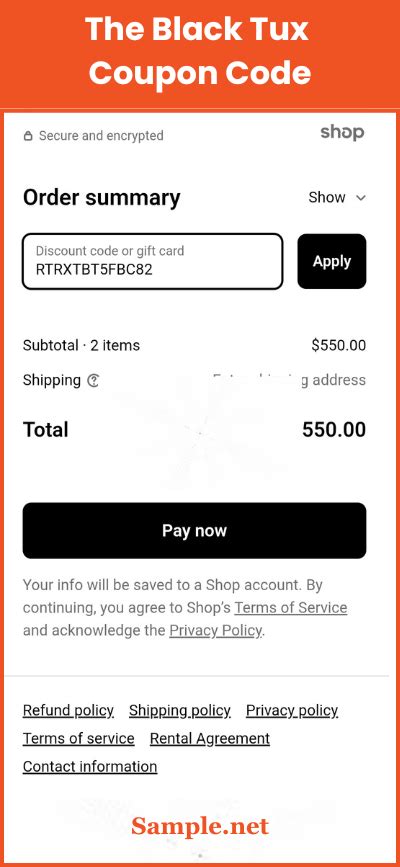 Unveil Exclusive Black Tux Coupon Code