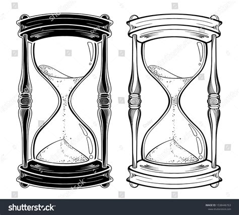 Traditional Hourglass Chest Tattoo