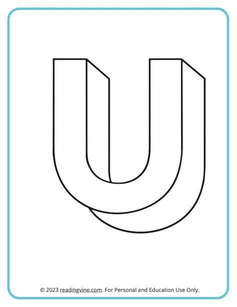 U Drawing For Kids