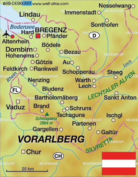 Vorarlberg Map Austria