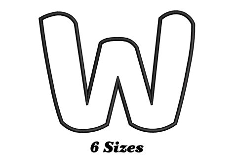W Outline Transparent