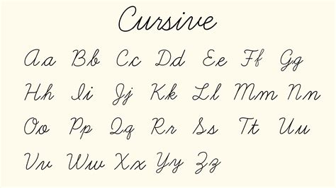 What Does A Cursive Be Look Like