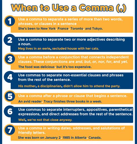 When To Use Commas In A Sentence