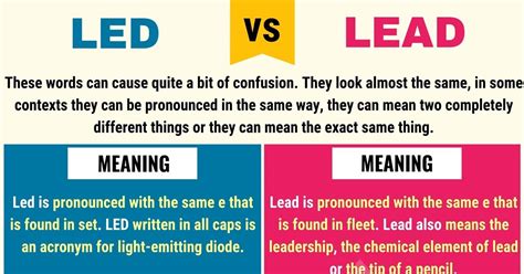 When To Use Led Vs Lead