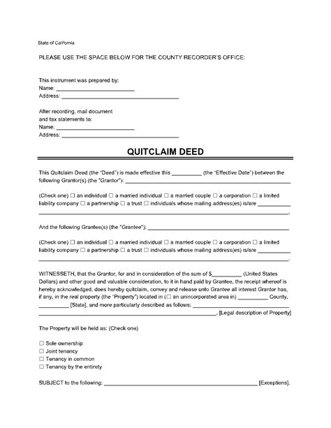 When To Use Quit Claim Deed
