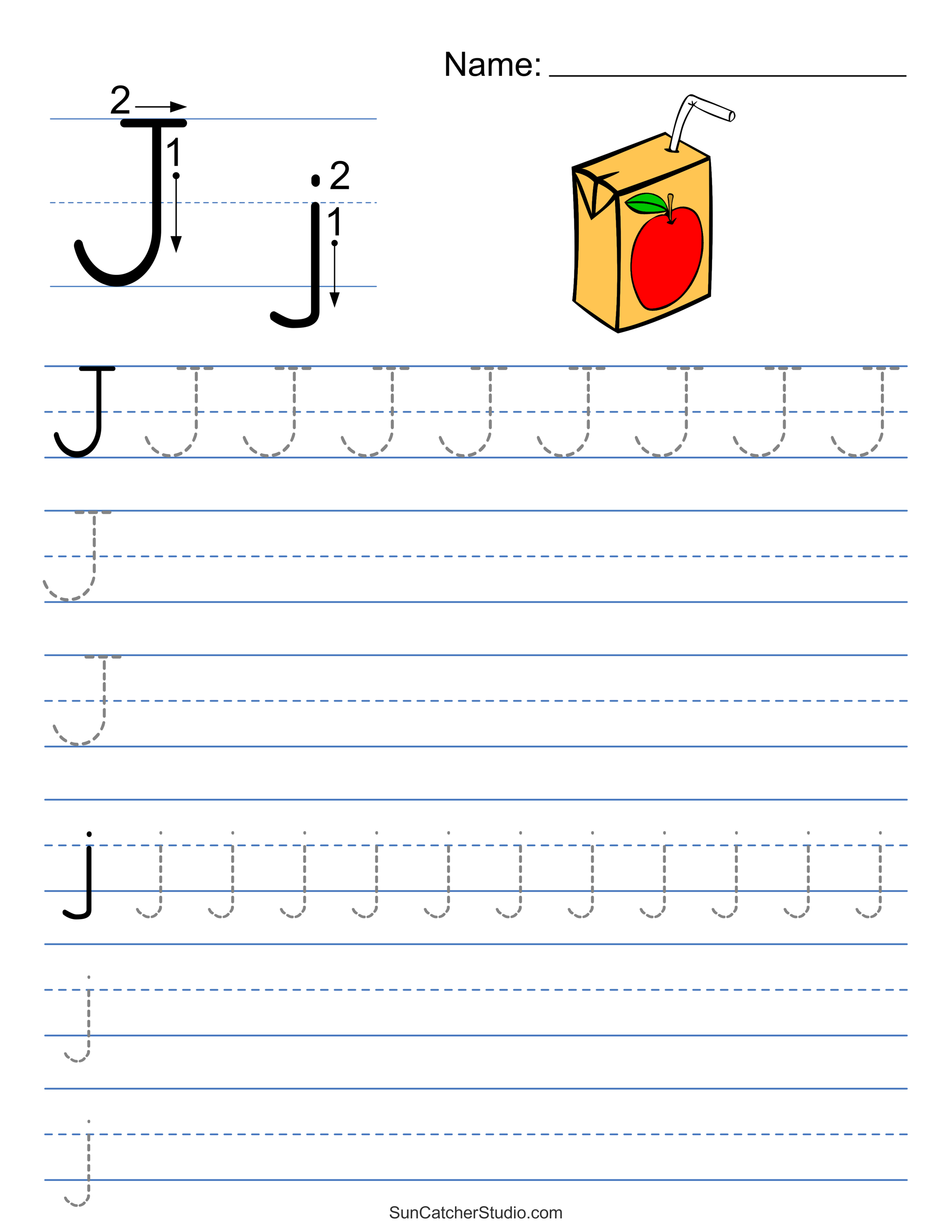 How To Write Letter J With Examples