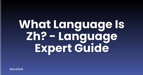 Zh Country Language